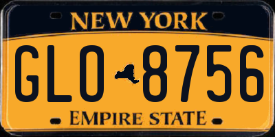 NY license plate GLO8756