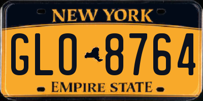 NY license plate GLO8764