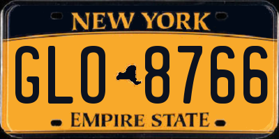 NY license plate GLO8766