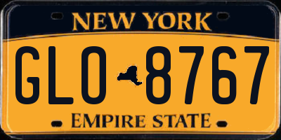 NY license plate GLO8767
