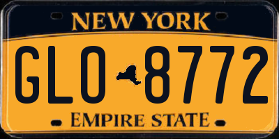 NY license plate GLO8772