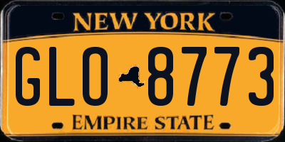 NY license plate GLO8773
