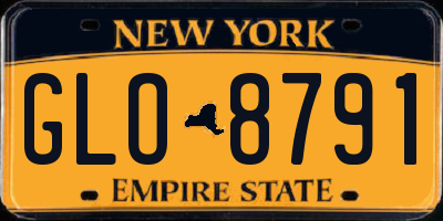 NY license plate GLO8791