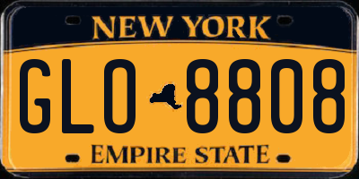 NY license plate GLO8808