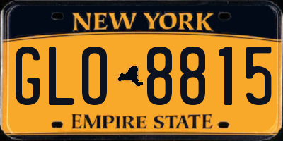 NY license plate GLO8815