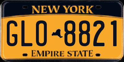 NY license plate GLO8821