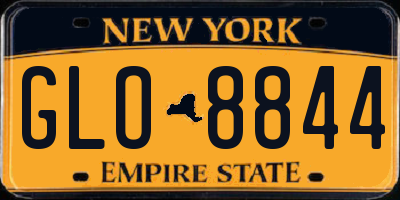 NY license plate GLO8844