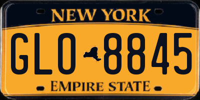 NY license plate GLO8845