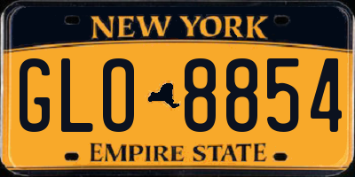 NY license plate GLO8854