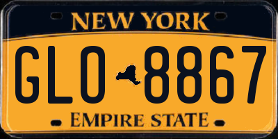 NY license plate GLO8867