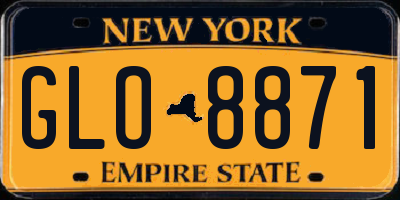 NY license plate GLO8871