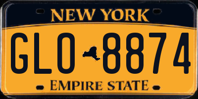 NY license plate GLO8874