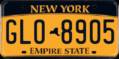 NY license plate GLO8905
