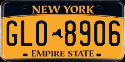 NY license plate GLO8906