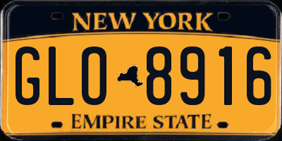 NY license plate GLO8916