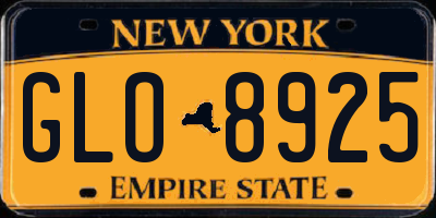 NY license plate GLO8925