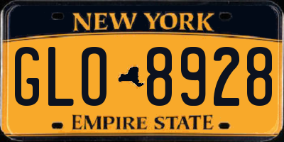 NY license plate GLO8928