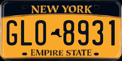 NY license plate GLO8931