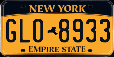 NY license plate GLO8933