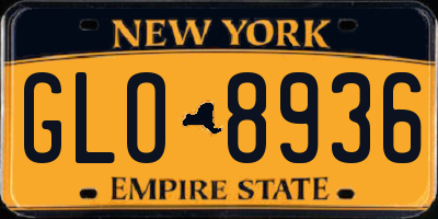 NY license plate GLO8936