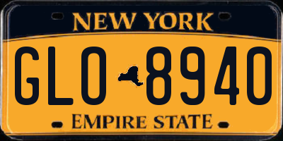 NY license plate GLO8940