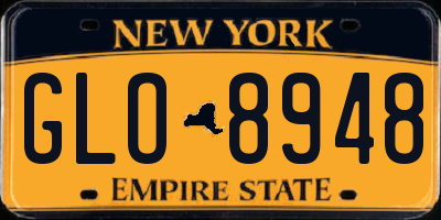 NY license plate GLO8948