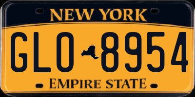 NY license plate GLO8954