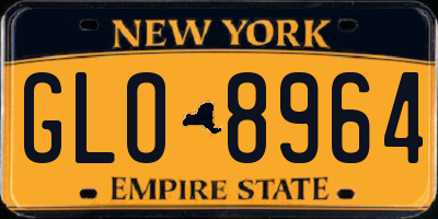 NY license plate GLO8964