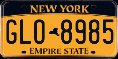 NY license plate GLO8985