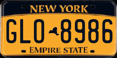 NY license plate GLO8986