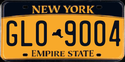 NY license plate GLO9004