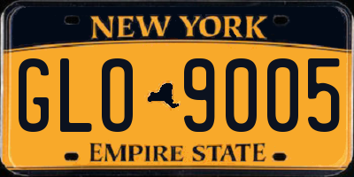 NY license plate GLO9005