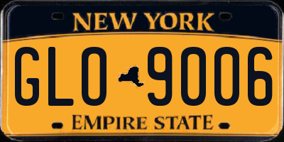 NY license plate GLO9006