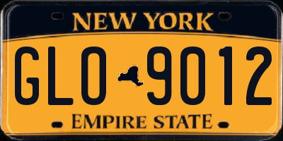 NY license plate GLO9012