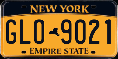 NY license plate GLO9021