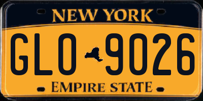 NY license plate GLO9026