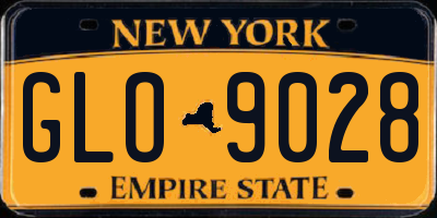 NY license plate GLO9028