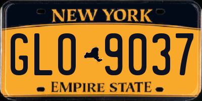 NY license plate GLO9037