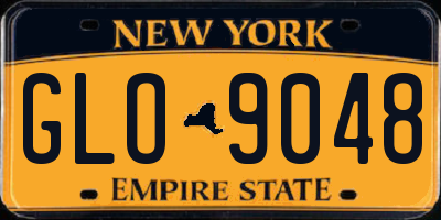 NY license plate GLO9048