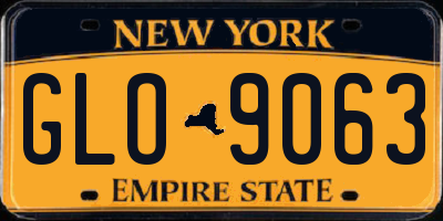 NY license plate GLO9063