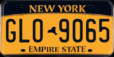 NY license plate GLO9065