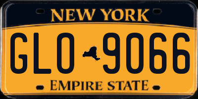 NY license plate GLO9066