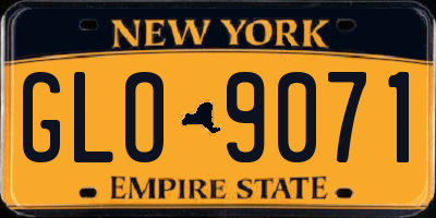 NY license plate GLO9071