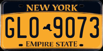 NY license plate GLO9073