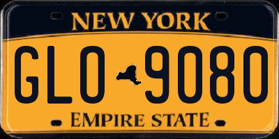 NY license plate GLO9080