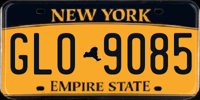 NY license plate GLO9085