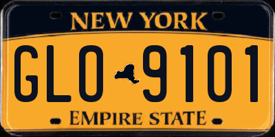 NY license plate GLO9101