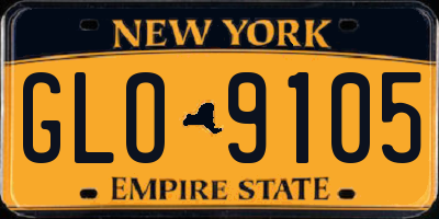 NY license plate GLO9105