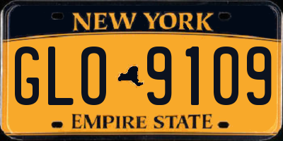 NY license plate GLO9109