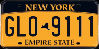 NY license plate GLO9111